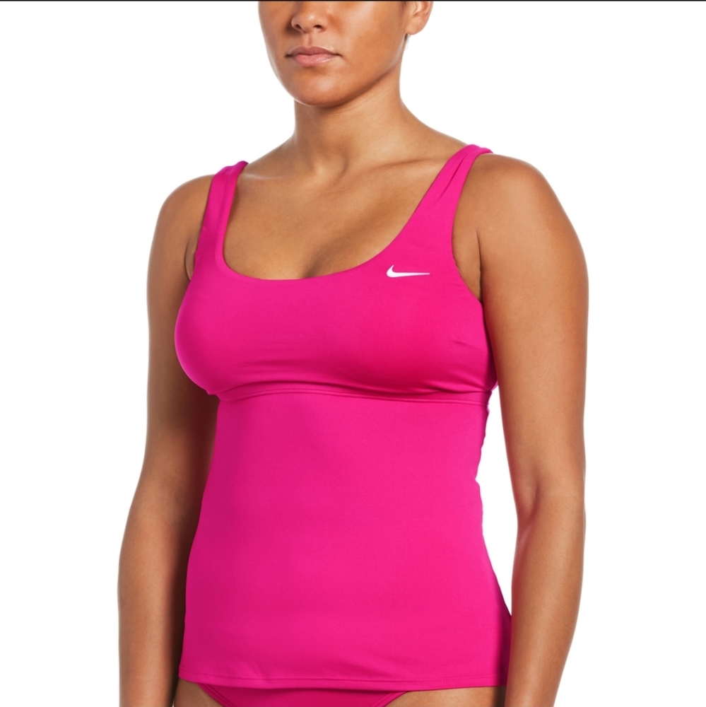 NWT Women’s Nike Pink Padded Tankini Swim Top size small